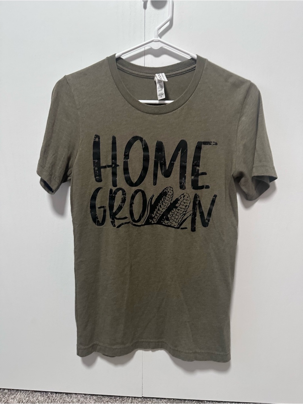 Bella Canvas Olive Green "Home Grown" Short Sleeve Tee